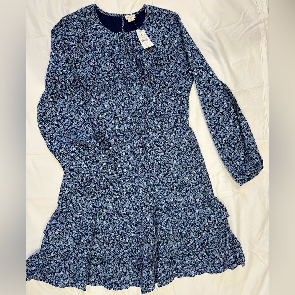 NWT J.Crew Crewcuts Girls Floral Long Sleeve Dress